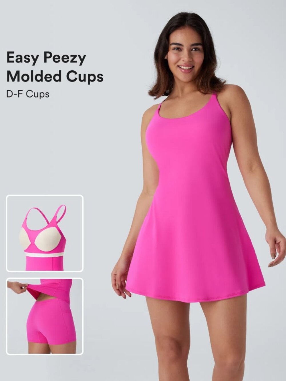 HALARA Hot Pink Swim Dress